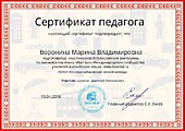 Сертификат за подготовку участника Всероссийской викторины сайта "Red bus"
